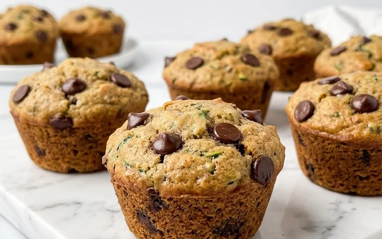 Easy Chocolate Chip Zucchini Muffins-Best Recipe