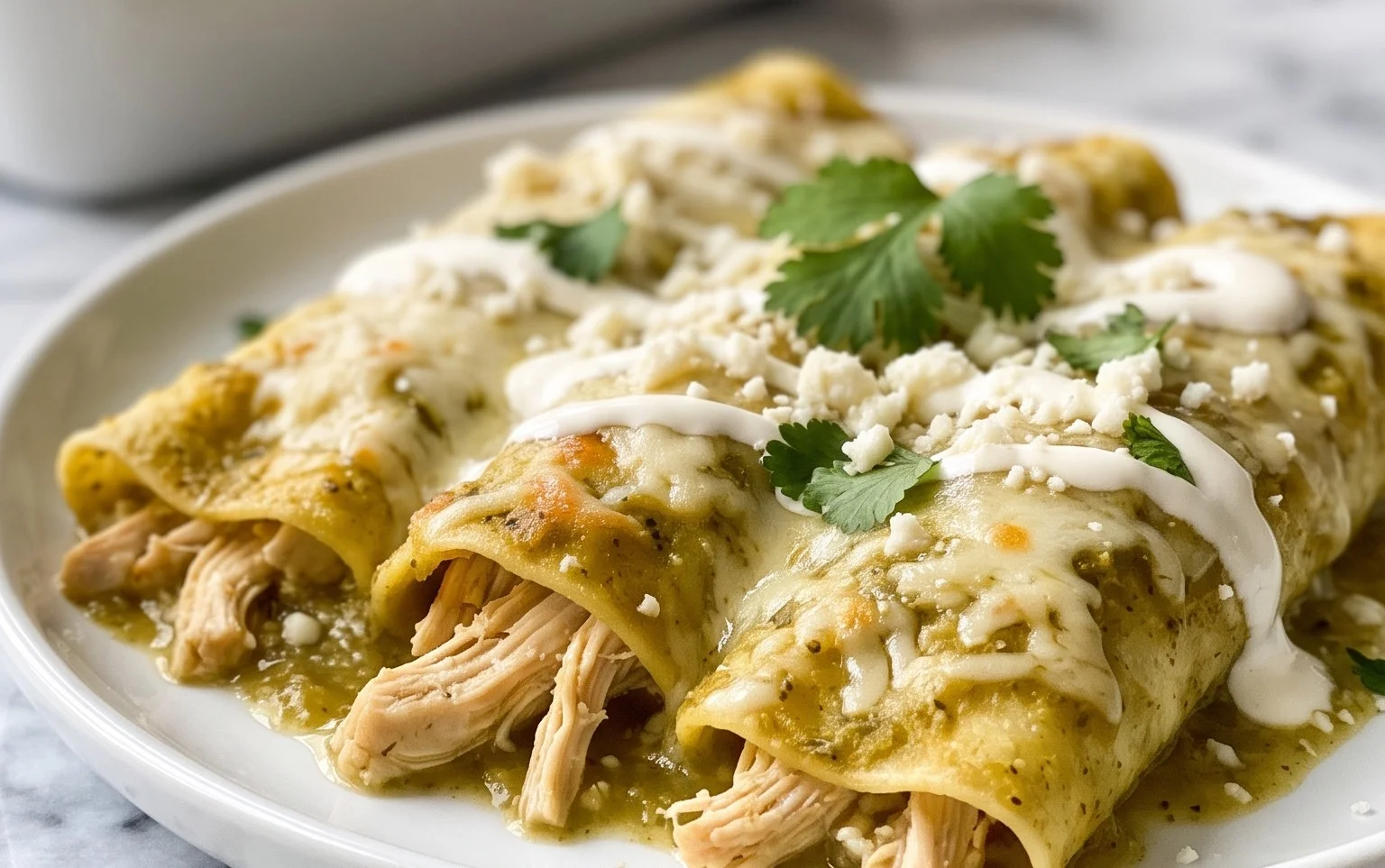 Chicken Enchiladas Verdes – Tangy Green Sauce