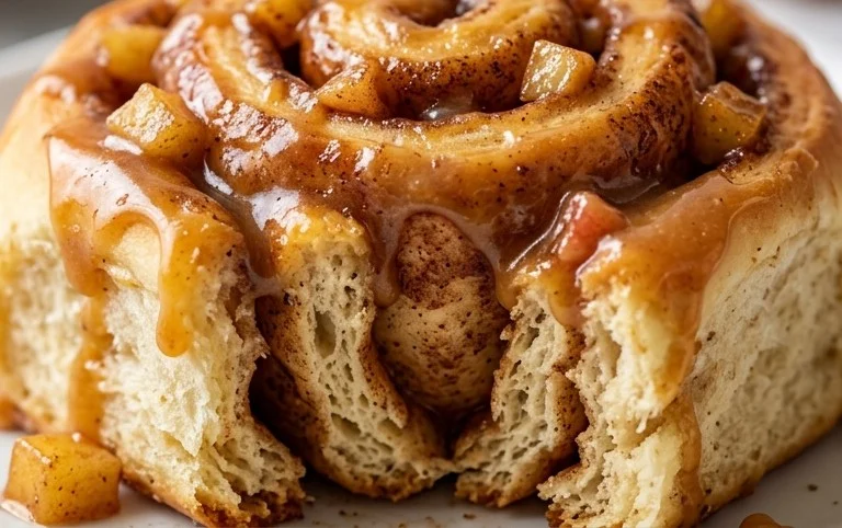 Easy Caramel Apple Cinnamon Rolls