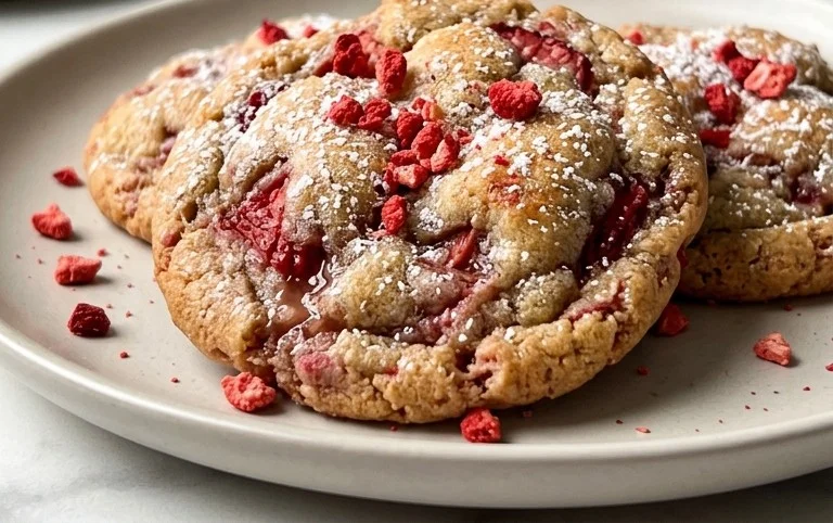 Strawberry Cookies (4 Ingredients)