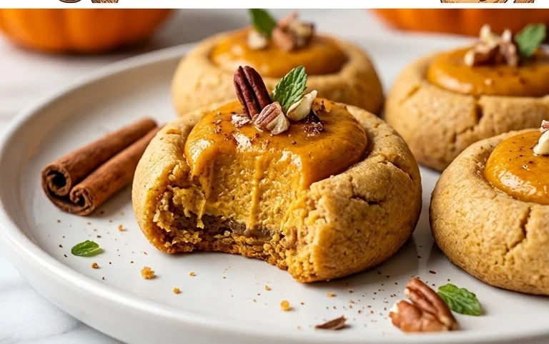 Pumpkin Cheesecake Thumbprints