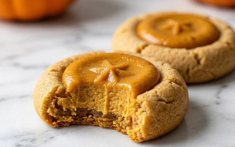 Pumpkin Cheesecake Thumbprint Cookies – Fall Magic